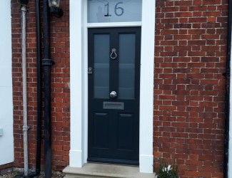 Entrance Door With Numbered Glass 